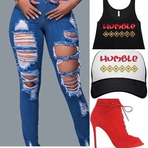 Ladies Flow Metallic boxed crop top